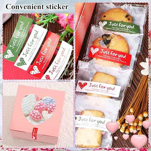 Miniatura 5 de Paquete de 12 cajas en forma de corazón rojo y rosa de 4 x 4 x 2.6 pulgadas con ventana, caja de fresa para el día de San Valentín, boda,