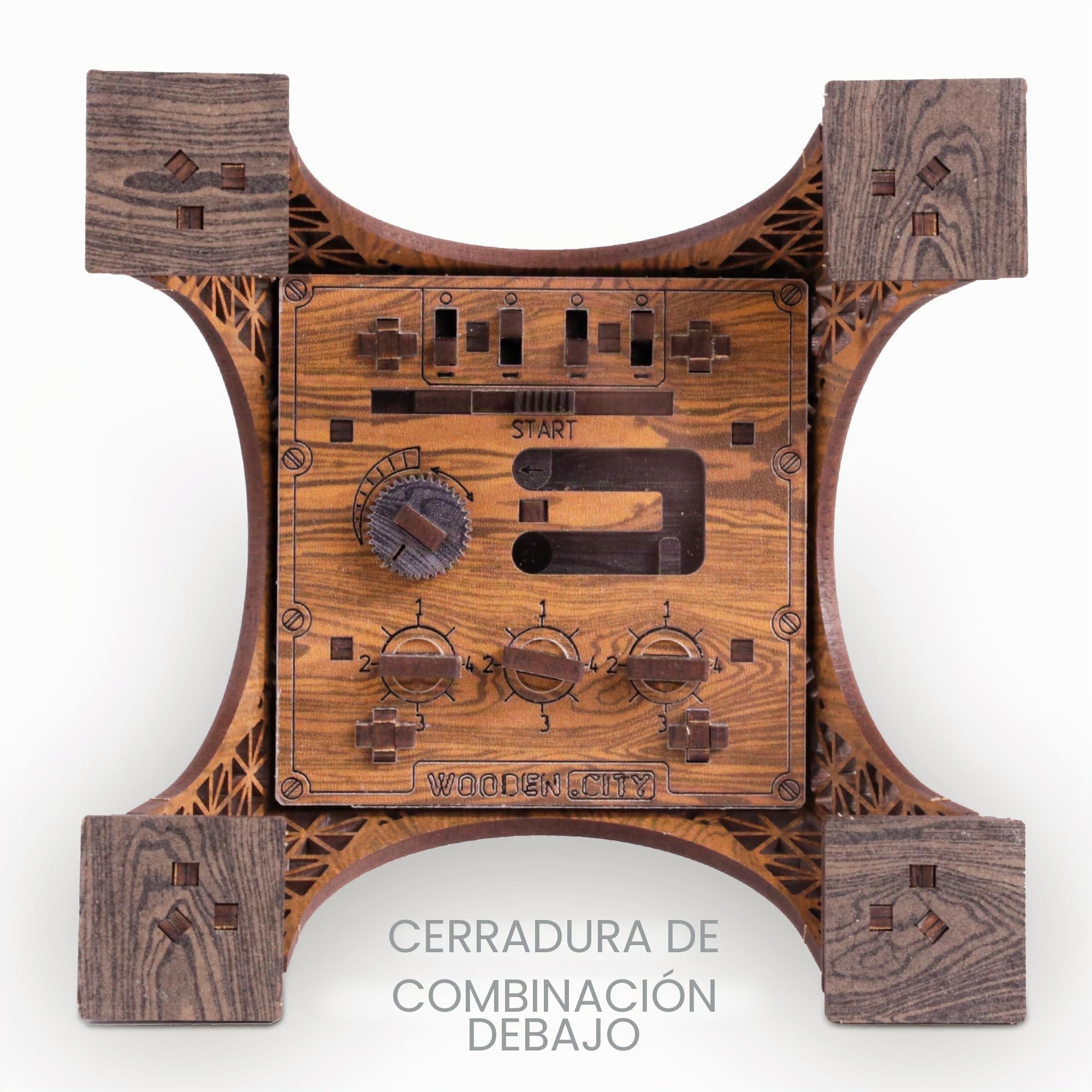 Wooden.City Caja de Rompecabezas de Madera Torre Eiffel - Rompecabezas de Madera 3D para Adultos | Escape Room | Caja de Trucos de Madera Estilo Cluebox | 180 Piezas