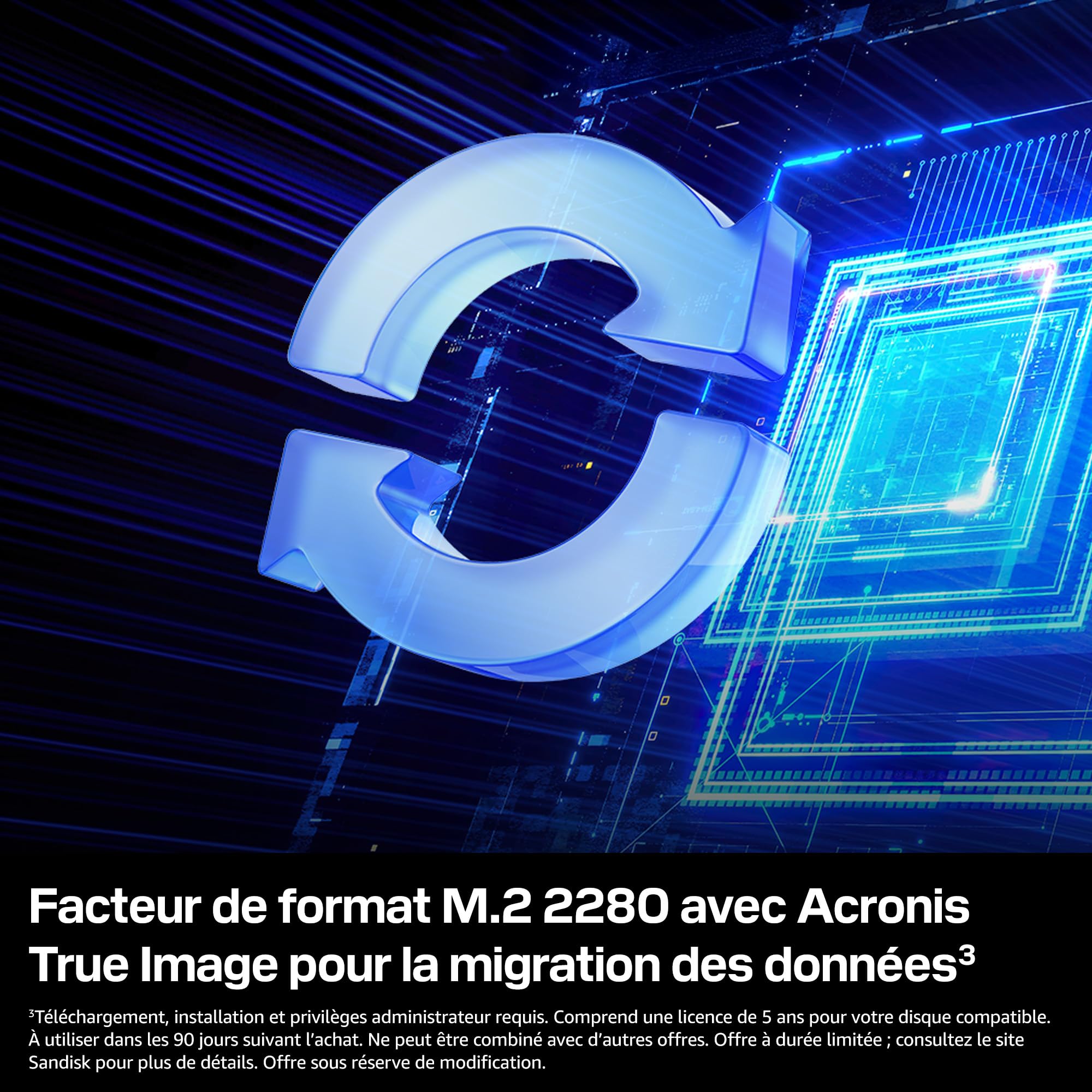 WD Blue SA510 250 Go, SATA SSD, jusqu'à 555 Mo/s, Comprend Acronis True Image for Western Digital, Clonage de dique et migration, sauvegarde souple et récupération, protection anti-rançongiciels