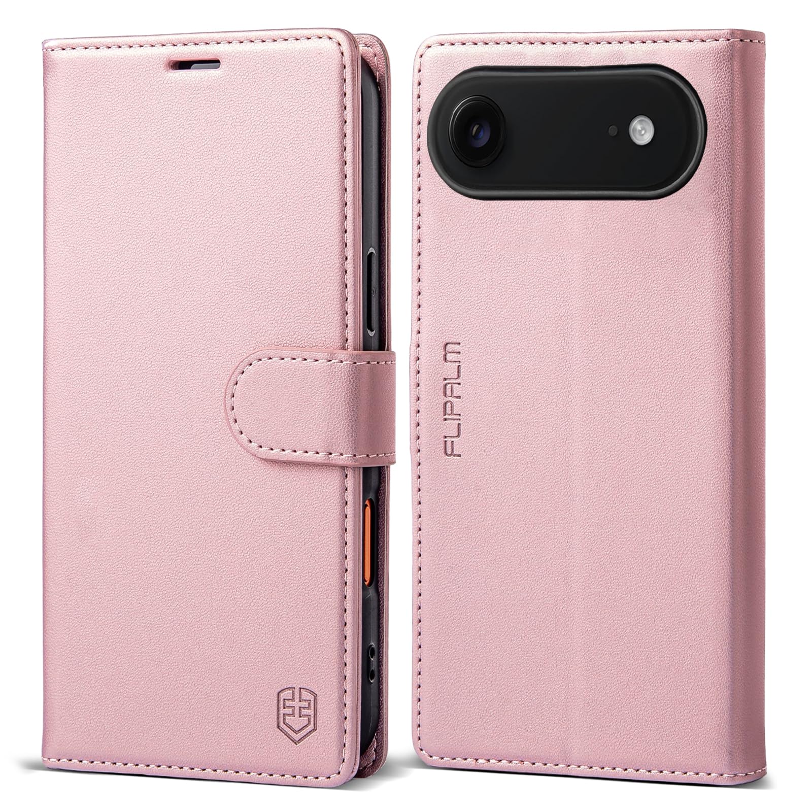 Photo 1 of Wallet Case for iPhone 17 Air with Credit Card Holder,PU Leather Folio Flip Kickstand Protective Shockproof Cover for Apple 17Air Phone Case (Pink, for iPhone 17 Air - 6.5'')