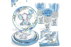 Adorable Elephant Baby Shower Plateware Bundle for Delightful Celebrations