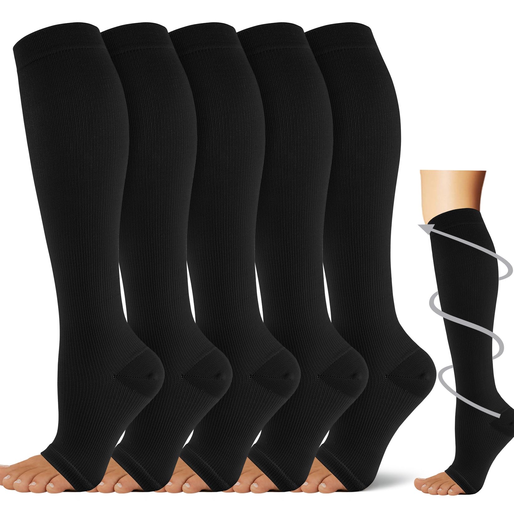 Graduated Compression Socks 5 or 6 Pairs