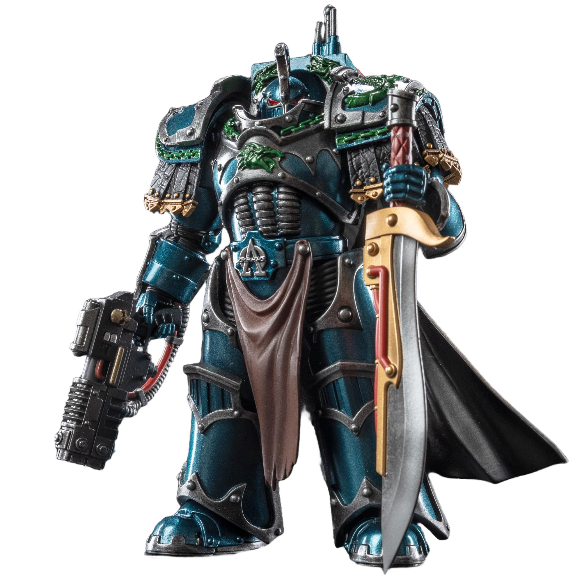 TOYVERSE JOYTOY 1/18 Warhammer The Horus Heresy Action Figure, Alpha Legion Legion Praetor in Cataphractii Terminator Armour