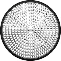 Vista 1 de LEKEYE Atrapa cabellos para el drenaje de la ducha Colador Cubierta para el drenaje de la ducha Protector para el drenaje del baño, acero Negro