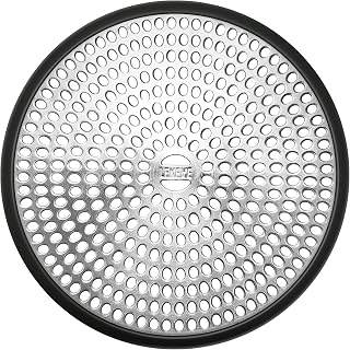 LEKEYE Shower Drain Hair Catcher | Strainer | Shower Stall Drain Cover | Bathroom Drain Protector Stainless Steel and Silicone(Black)