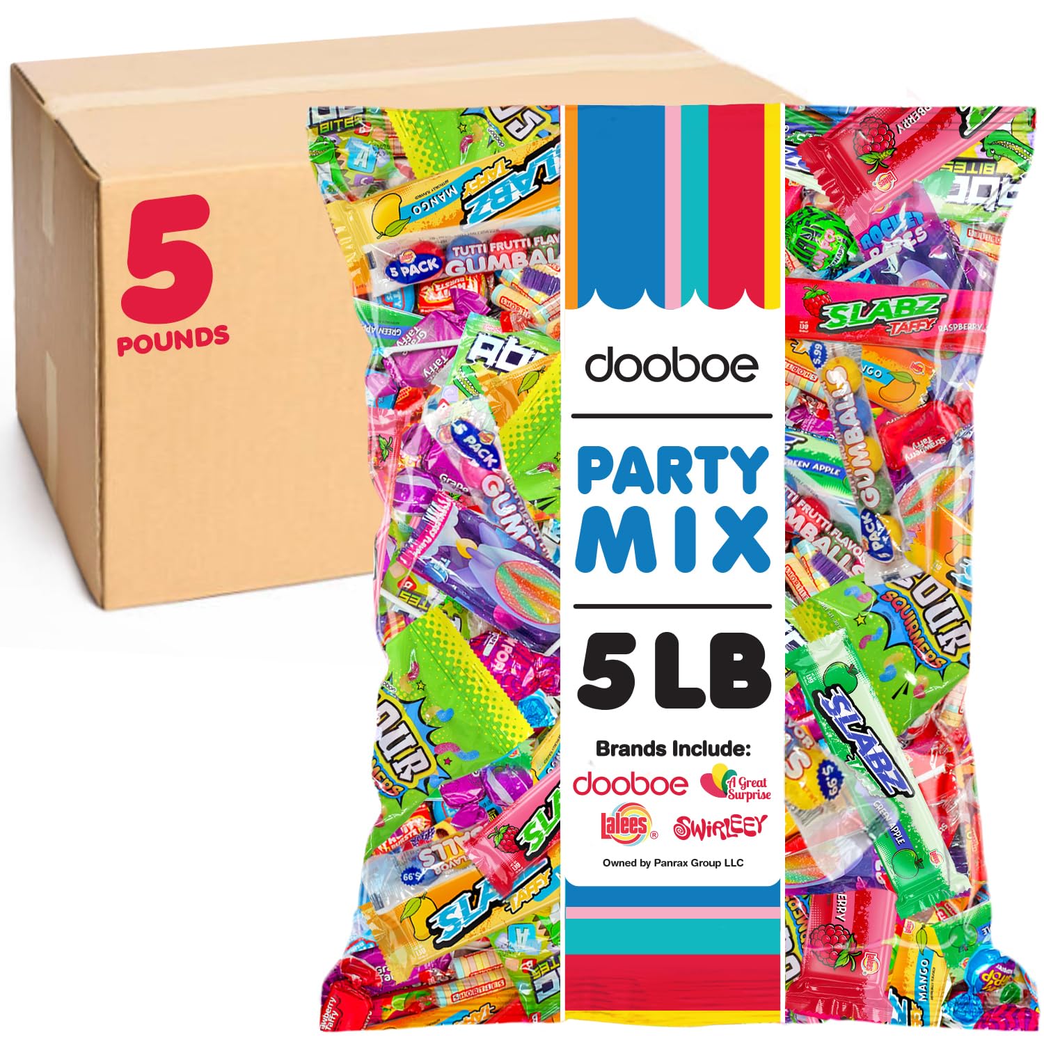 Dooboe Pinata Bulk Candy - 5 Pounds - Halloween Parade Candy Bulk - Candy Variety Pack Individually Wrapped - Birthday Party Pinata Mix - Carnival Candy, Party Favors for Goodie Bags