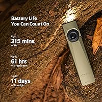 Vista 8 de OLIGHT Arkfeld Ultra 1400 Lumens EDC Flat Flashlight, Rechargeable Compact Pocket Flash Light Combines White LED, UV and Green Beam, Triple Sources