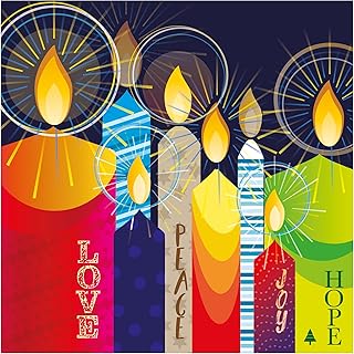 Christmas cards pack - Candles, 10 cards and envelopes in this Christmas cards multipack. Printed and hand-packed in the UK, by Just Cards Direct