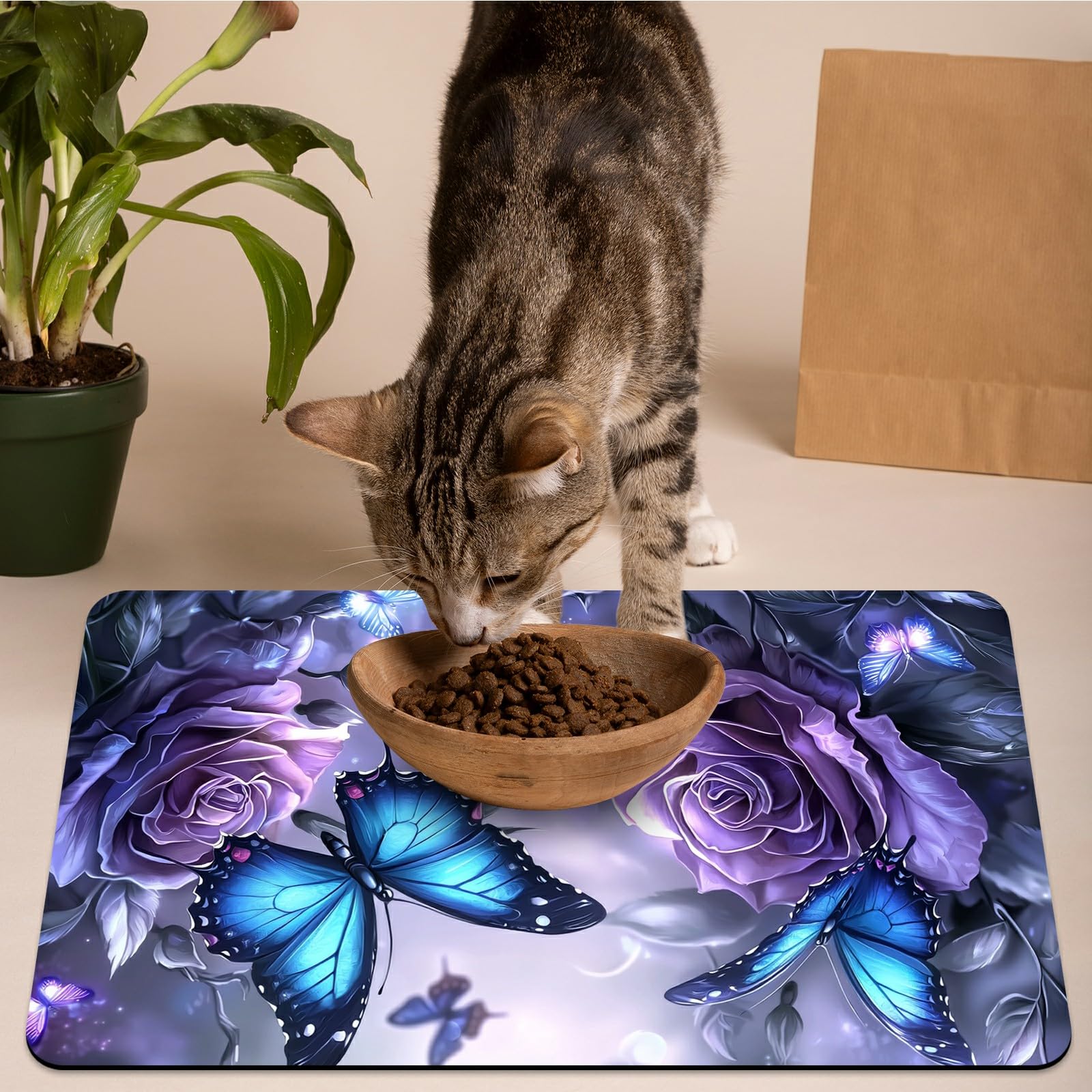 Pet Bowl Mats for Food and Water Cat Dog 19.6