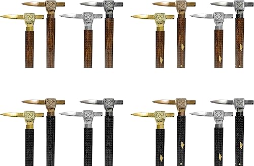 Miniatura 7 de Wooden Walking Sticks and Canes Travel Collapsible for Men Women Seniors Hiking with Brass Hammer Handle (Black Antique, AANWS-93)