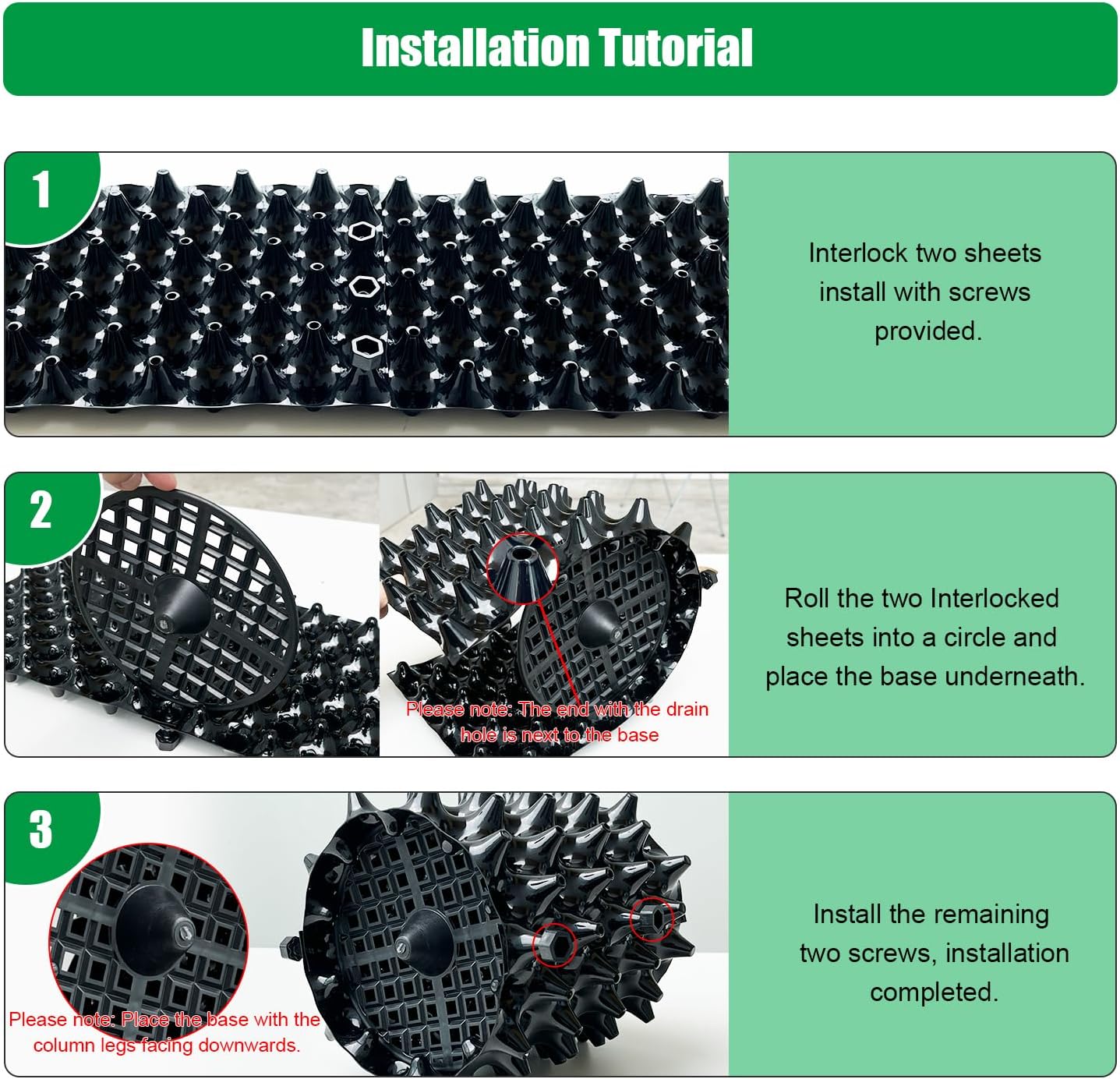 RooTrimmer 1 Gallon Air Pruning Containers, New Plastic Nursery Pots, Fruit Vegetable Garden Self-Planting Pots, Black (1G-10P)