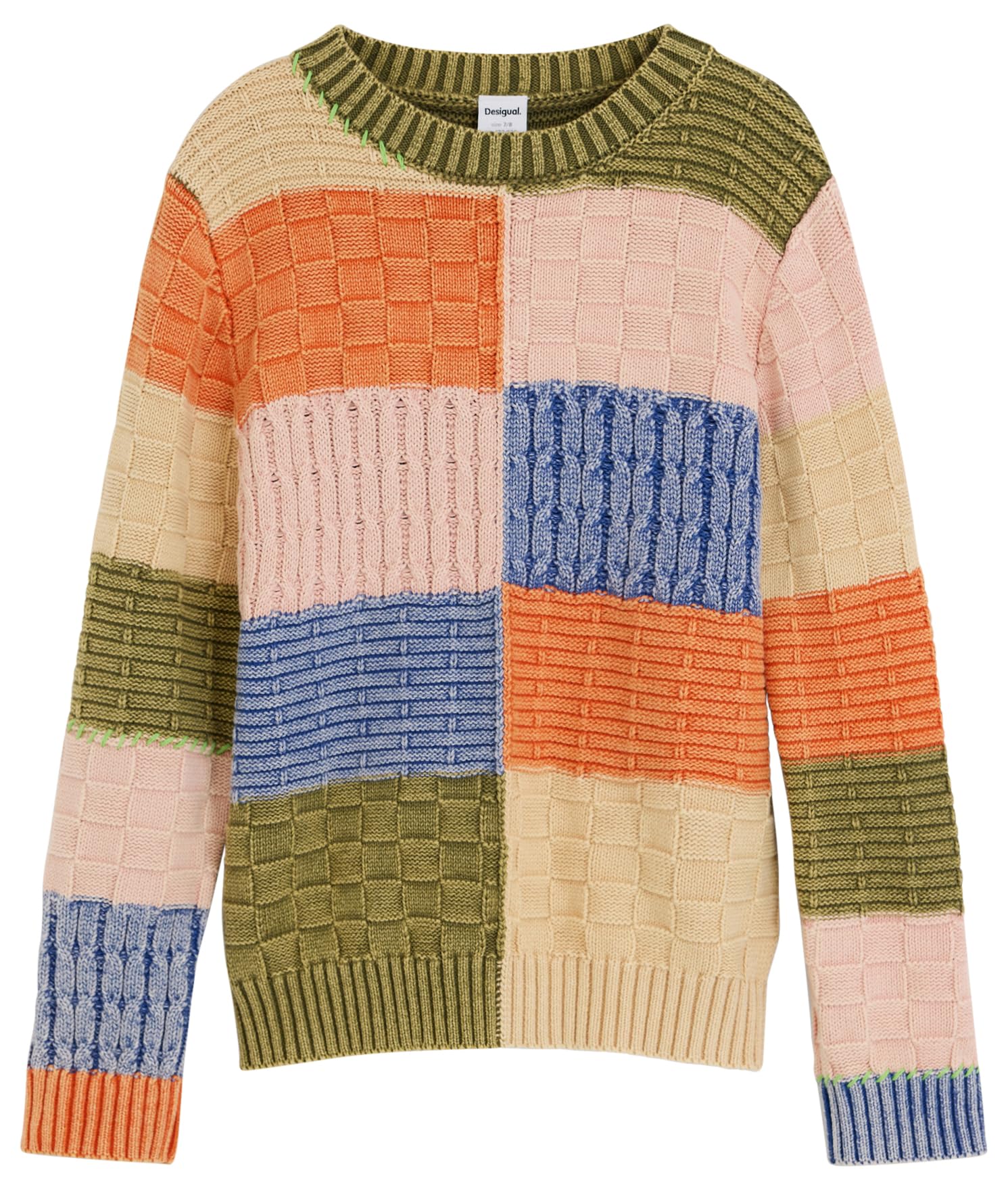 Desigual Jungen Material Finishes Jers_franky Sweatshirt, 14 Jahre