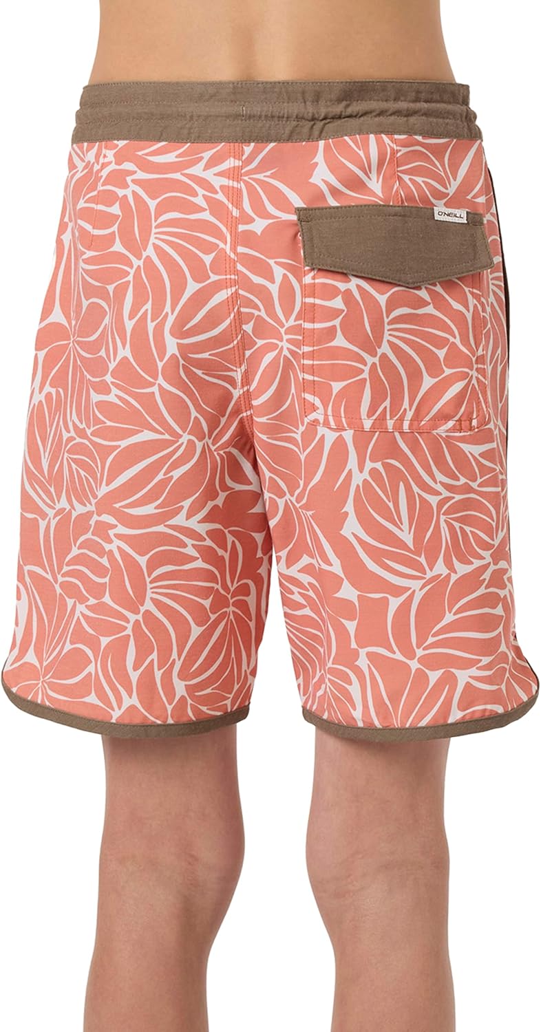 O'NEILL Boy's Cruzer Scallop 16 Inch Boardshorts | Recycled Stretch Fabric, Hyperdry Quick-Dry Comfort