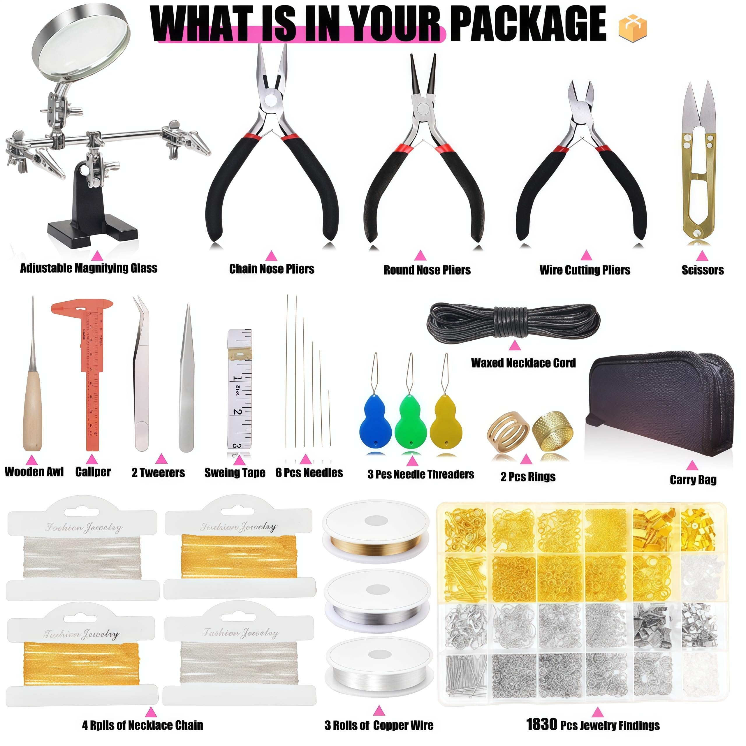 Jewelry Making Kit - Beginner Supplies & Tools -2