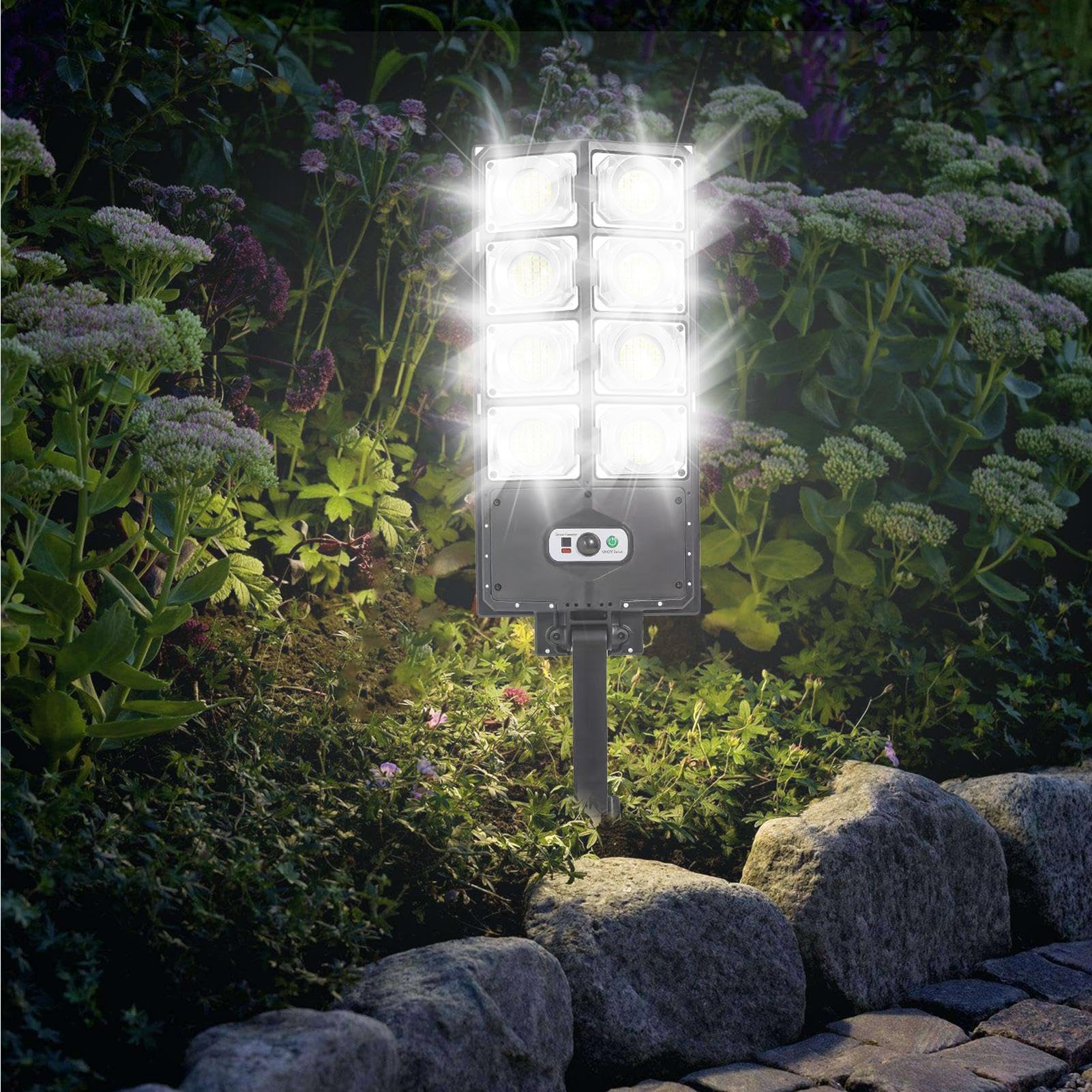 Shineshore solarne lampy solarne, wodoodporne oświetlenie ścieżki | słonecznej, energooszczędne oświetlenie solarne i zdalne sterowanie, wygoda, 16,5 x 23 x 15 cm, do oświetlenia ścieżki