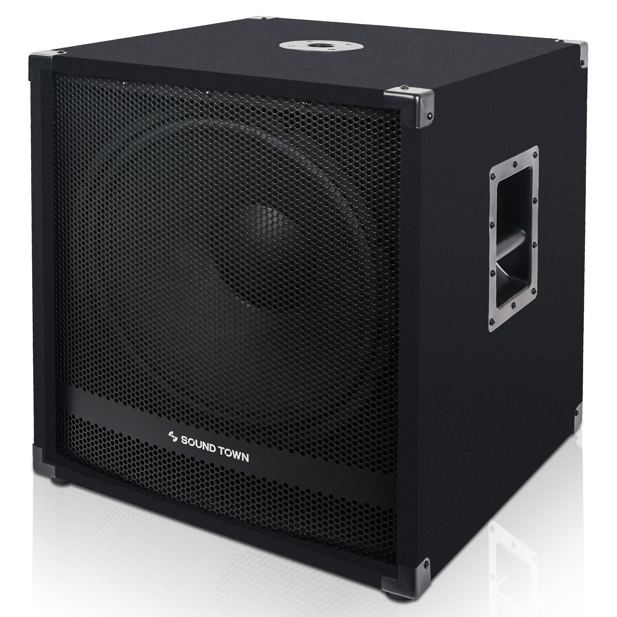 Sound Town METIS Series 2400 Watts 18" Powered Subwoofer with Class-D Amplifier, 4-inch Voice Coil, High-Pass Filter (METIS-18PWG)