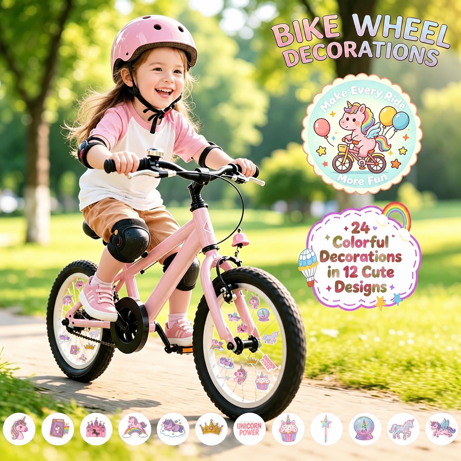 Colorful Bike Spoke Decorations for Kids -4