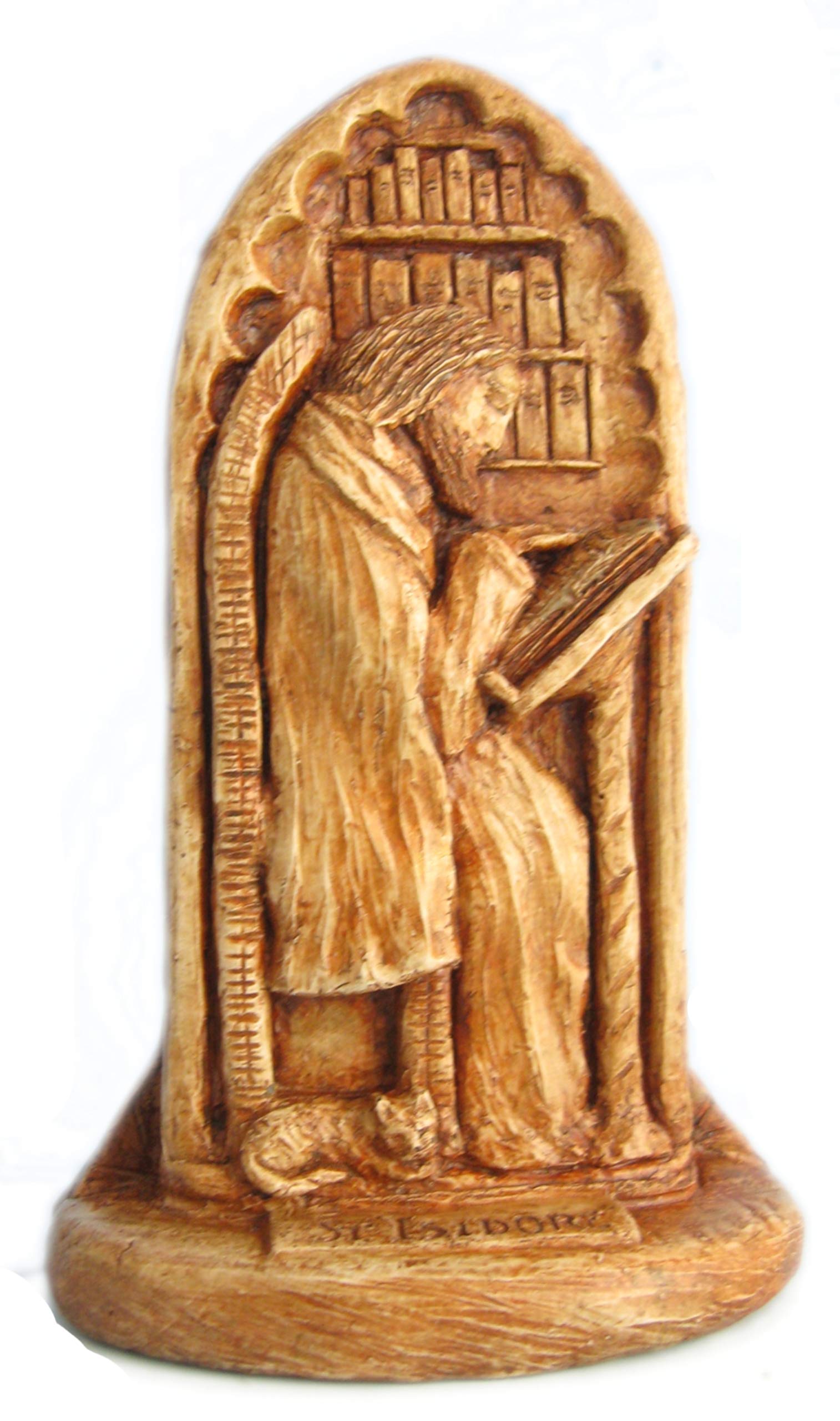 St. Isidore of Seville: Patron of Internet Technology Professionals, Scholars, Scientists; Handmade Statue