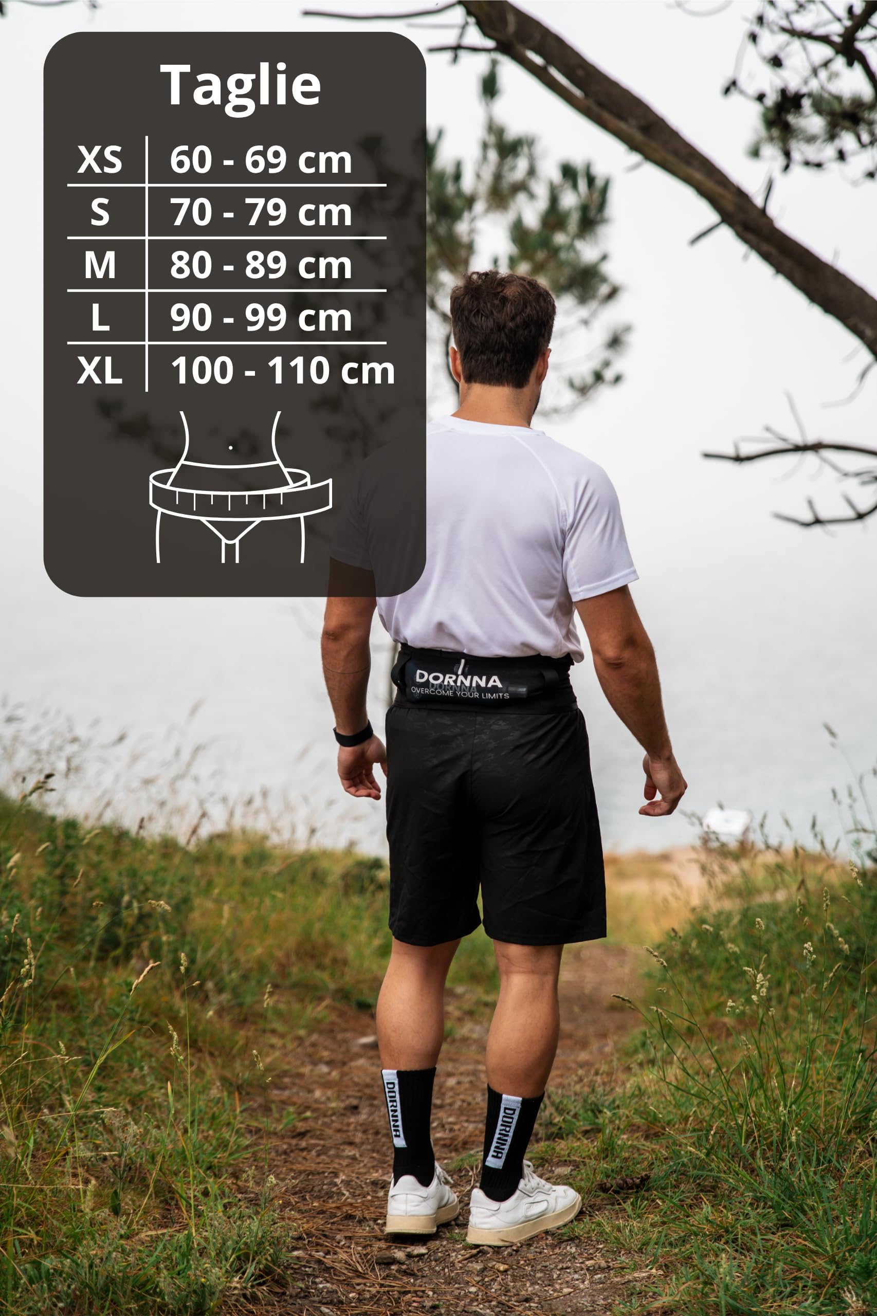 Skinny W1 Marsupio Running Borraccia Morbida 250 ml Corsa elastico porta pettorali bastoncini M-L