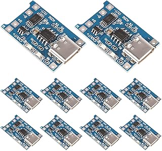 10pcs TP4056 Type-c USB 5V 1A 18650 Lithium Battery Charger Module Charging Board with Dual Protection Functions