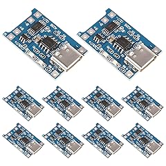 AITRIP 10pcs TP4056 Type-c USB 5V 1A 18650 Lithium Battery Charger Module Charging Board with Dual Protection Functions (10pcs TP4056 Type-c USB)