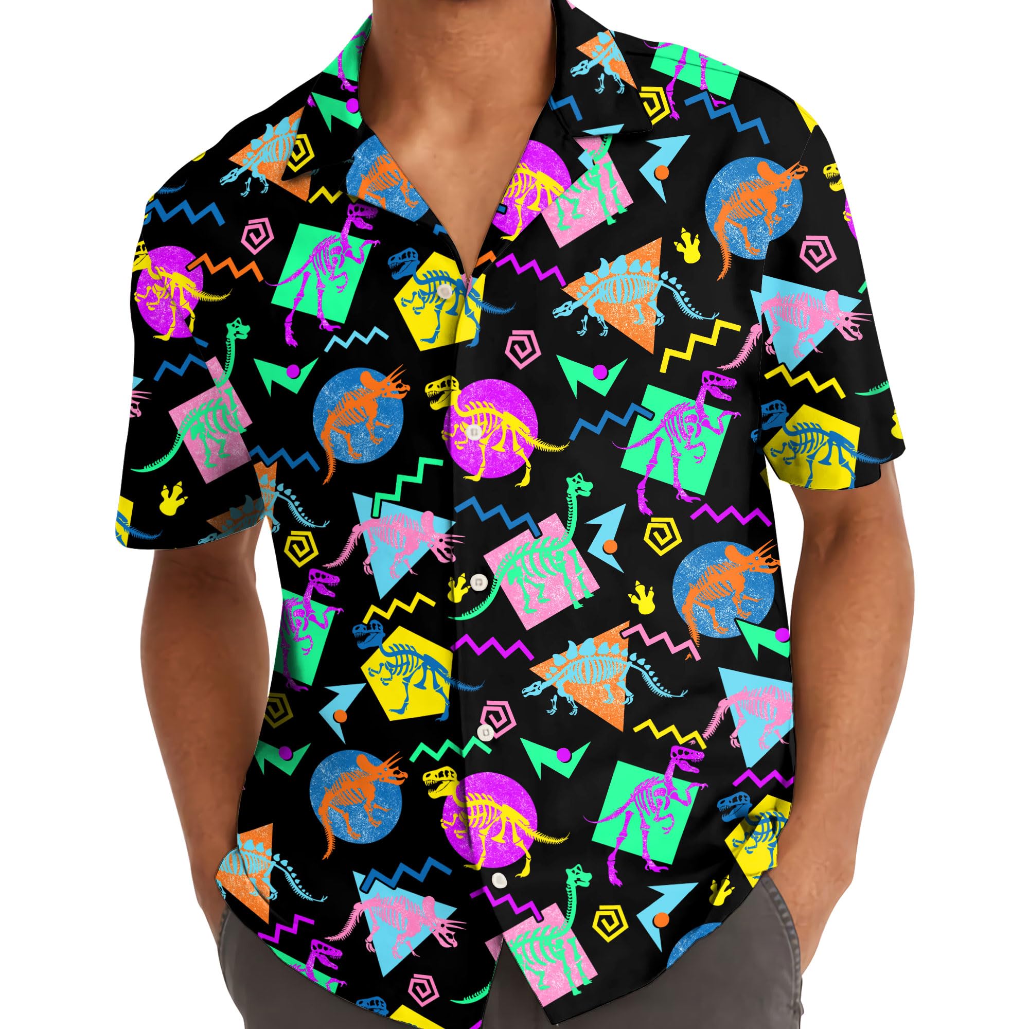 Divertente camicia hawaiana colorata per uomo uomo animali casual camicie hawaiane da uomo manica corta button down camicia da uomo