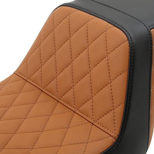 Vista 203 de Asiento de motocicleta para conductor y pasajero, apto para Harley Dyna Wide Glide Low Rider Street Bob Fat Bob FXDF Super Glide Custom FXDC