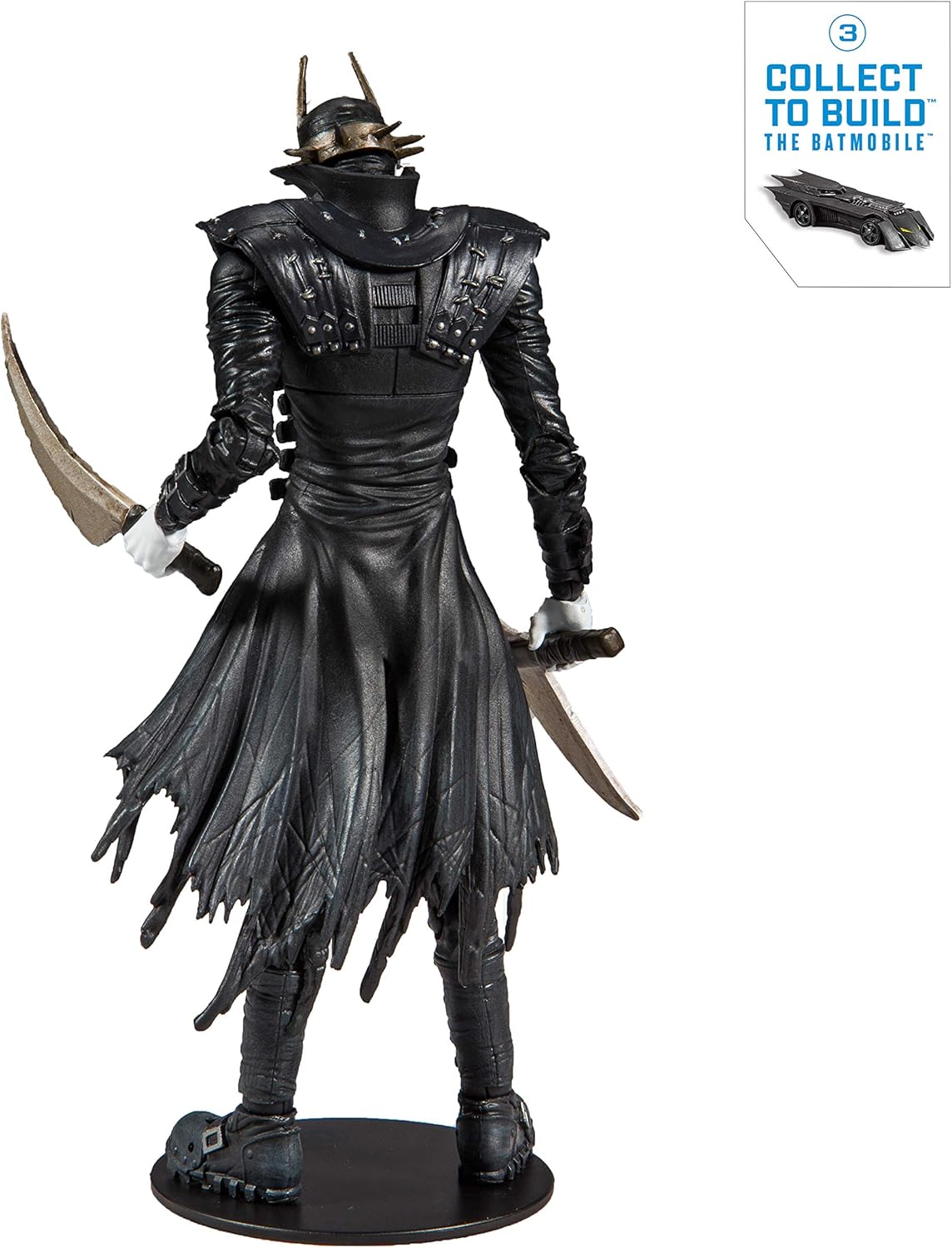 McFarlane Toys DC Multiverse Batman Who Laughs Action Figure with Build-A Rebirth Batmobile (Piece 3)