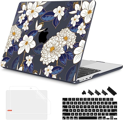 Miniatura 9 de Mektron Diseñada para MacBook Air 2025/2024/2023 de 15 PULGADAS M4 A3241 /M3 A3114 /M2 A2941, Carcasa de Cubierta Rígida de Plástico Impreso