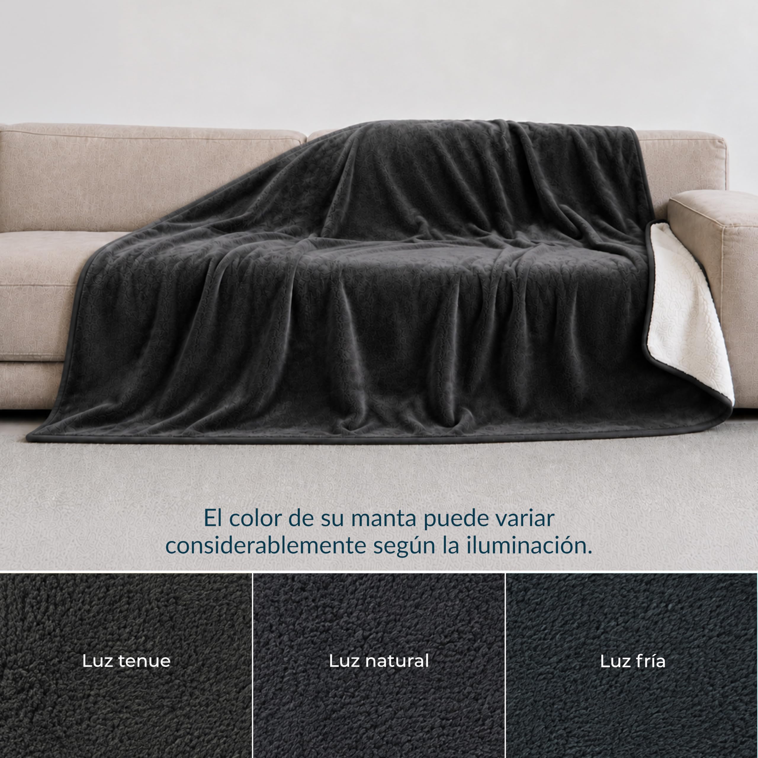 Twinzen Manta Impermeable Perro 127x152 cm Gris Oscuro - Manta para Perros Reversible y Lavable - para Sofá y Cama - Sherpa