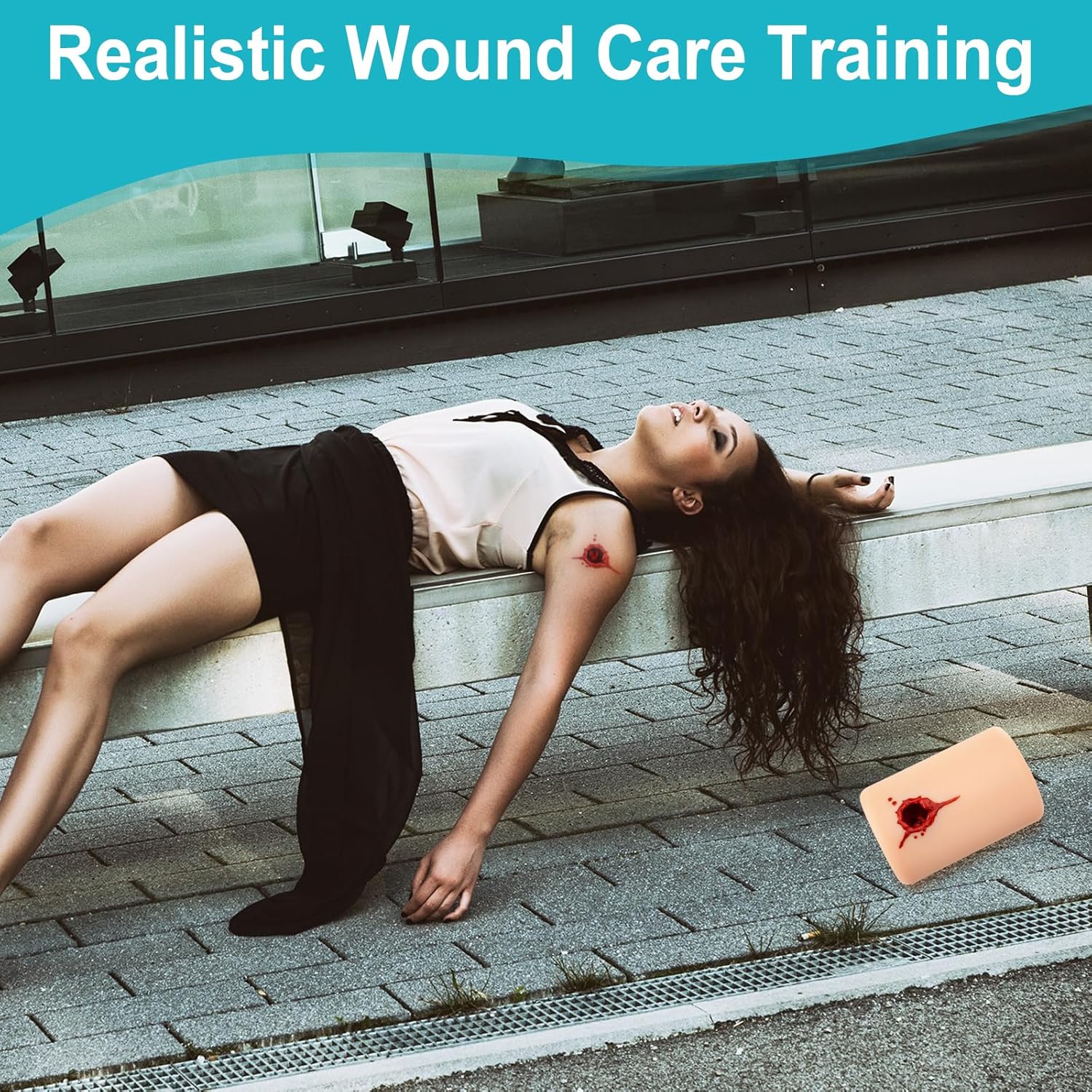 PER4MANCE Wound Packing Trainer Model: Stop The Bleed Kit with Accessories, Portable Storage Case for Medical & First Aid Training