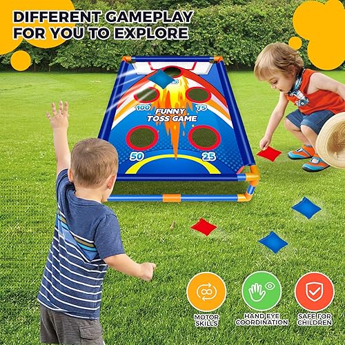 Miniatura 4 de Bean Bag Toss Game for Kids Outdoor Activities, Cornhole Games for 3 4 5 6 7 8 Years Old Boys Girls, Fun Outside Toys for Family Party Games, Ideal