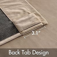 Vista 3 de MIULEE Cortinas de terciopelo de 63 pulgadas de largo, 2 paneles de cortinas opacas de lujo para dormitorio, sala de estar, cortinas de ventana