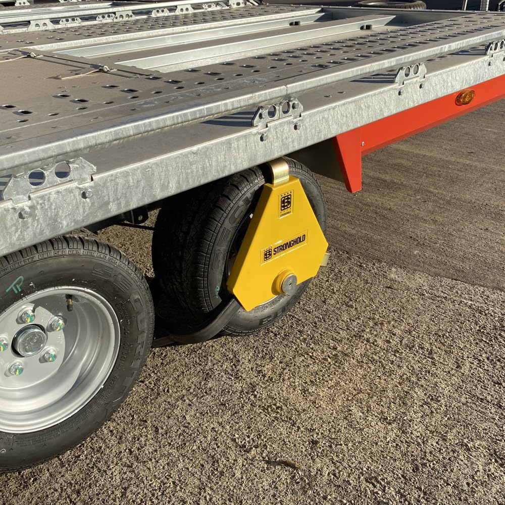 Stronghold apex 195/55 R10 dreieckige Radkralle passend für Wohnwagen, Anhänger, Pferdeanhänger, Transporter und Wohnmobile mit einer Reifenbreite von 195 mm und 460 mm – 600 mm Durchmesser