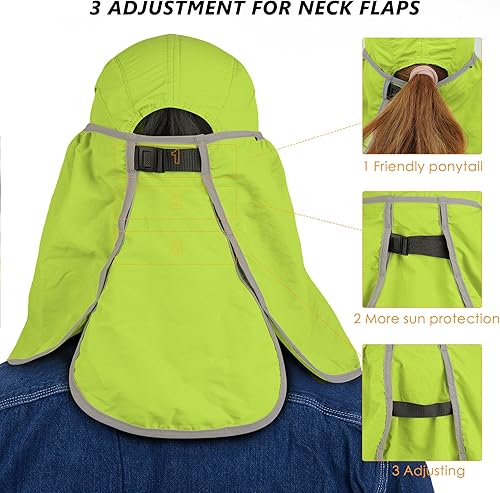 Miniatura 10 de GADIEMKENSD Sombrero de pesca plegable UPF 50+ 360 para exteriores