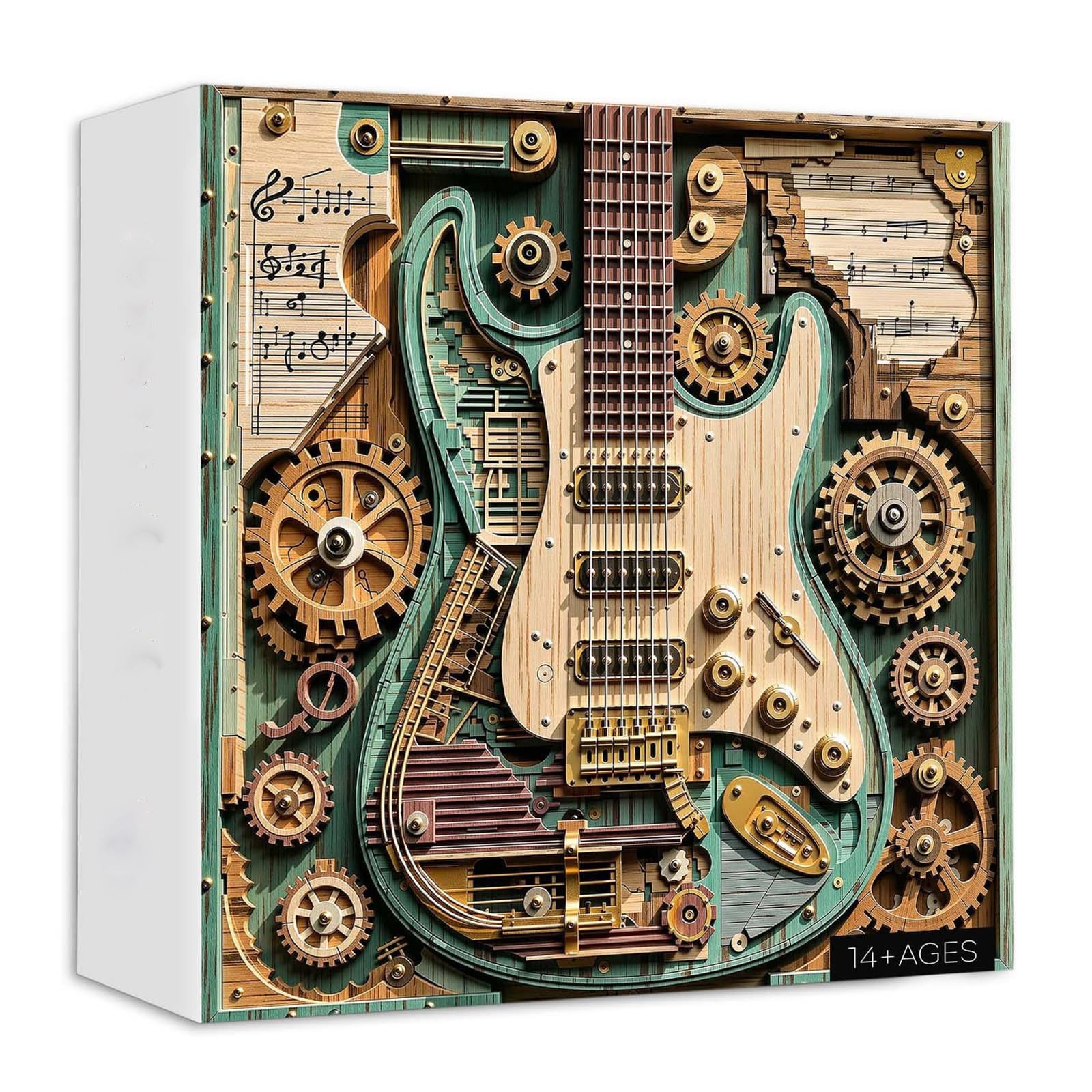 Steampunk Creative Gears & Strings Guitar Puzzle 1000-Piece