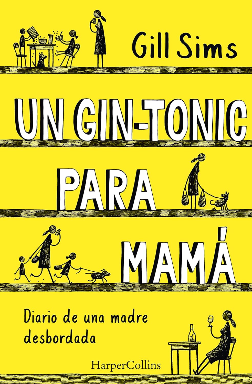 Portada de la novela contemporánea Un gin-tonic para mamá, de Gill Sims
