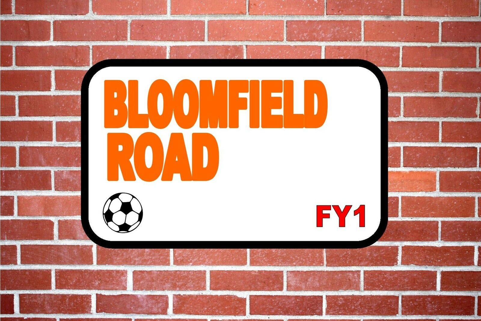 Inga Tinsign4335 Blackpool Bloomfield Road Metal Door Sign Decoration Props Plaque 8X12 Inch