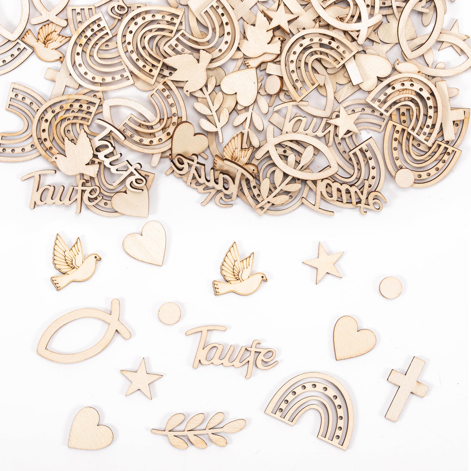 Streudeko Taufe, Streudeko Kommunion, Tischdeko Taufe Junge Mädchen, Holzfische Kommunion Streudeko Fische Streudeko Holz Fisch Deko Für Firmung Konfirmation Babyshowerparty Taufdeko