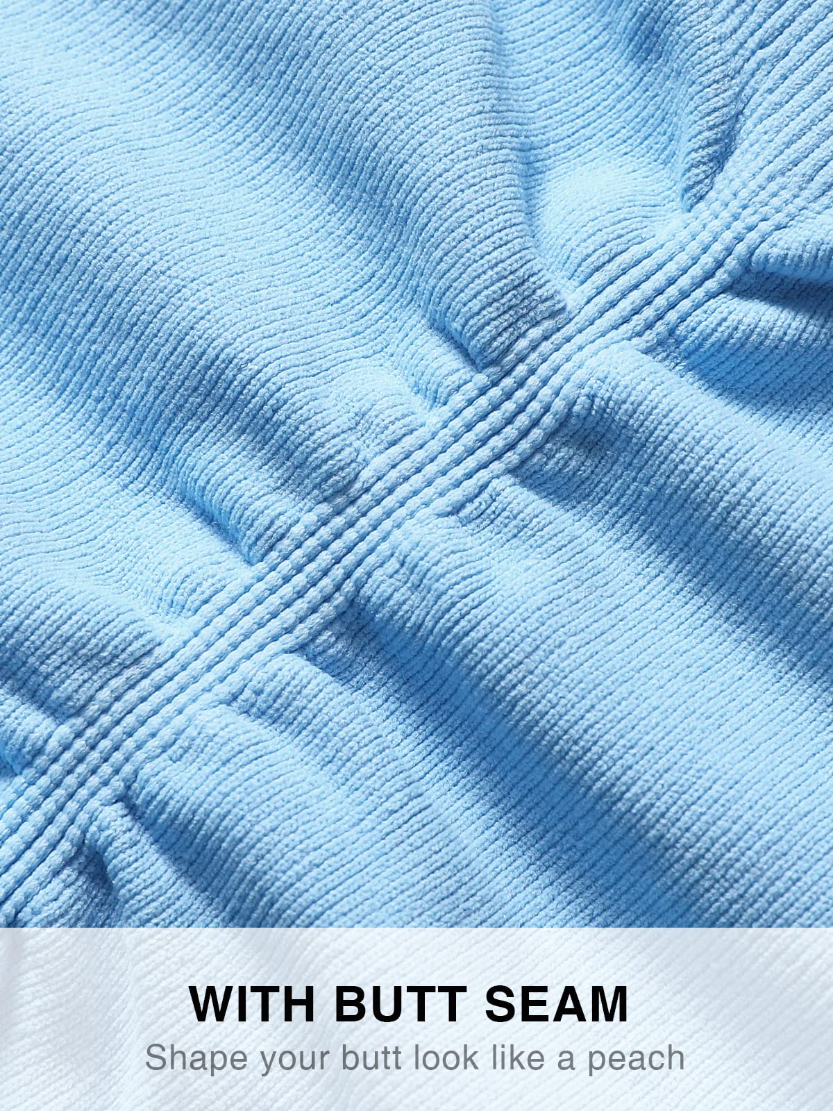YNNTHY Pantaloncini da allenamento da donna, 3 pezzi, a vita alta, da palestra, biker, senza cuciture, increspati, taglie S-XL