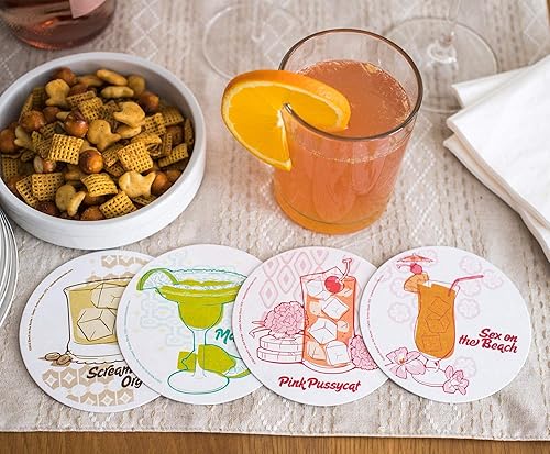 Miniatura 2 de Juego de posavasos de corcho retro - Bebidas - Juego de 4