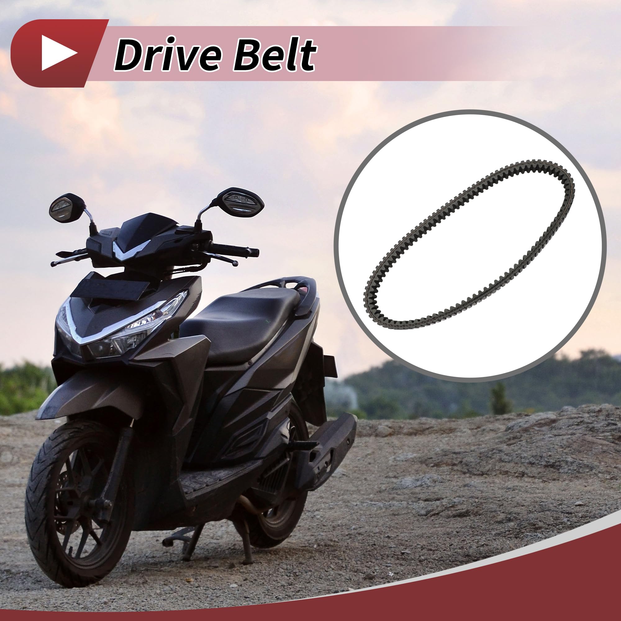 Cinghia Di Trasmissione Per Suzuki Burgman 400 AN400/S 07-22 | Compatibile Per Suzuki SkyWave 400 AN400/S, Codice OE 2760105H00000, Materiale Gomma/Fibra, Dimensioni 1000x27x15mm