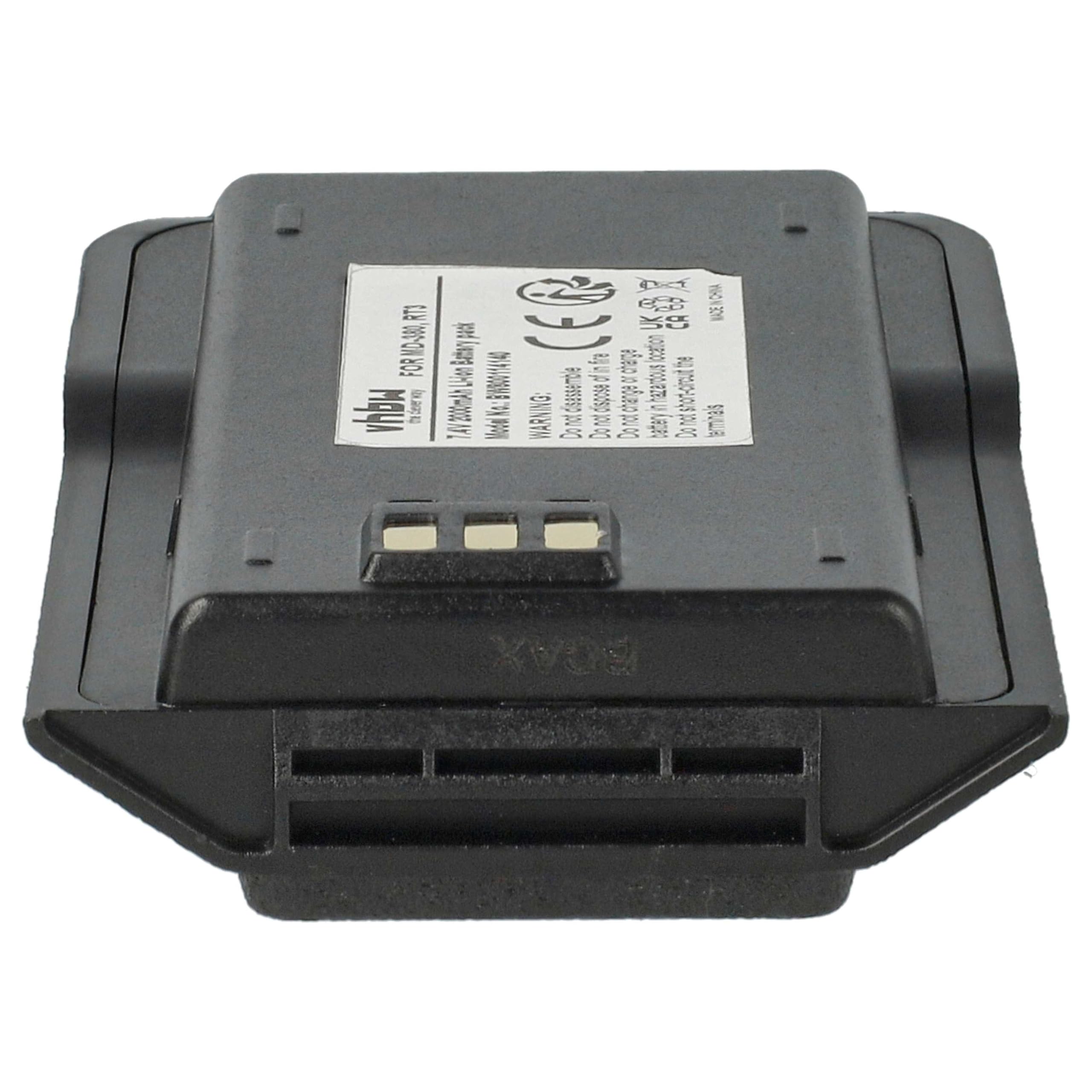 vhbw 2x batteria compatibile con TYT/Tytera MD-446, MD-380 radio (2000mAh, 7,4V, Li-Ion) + clip