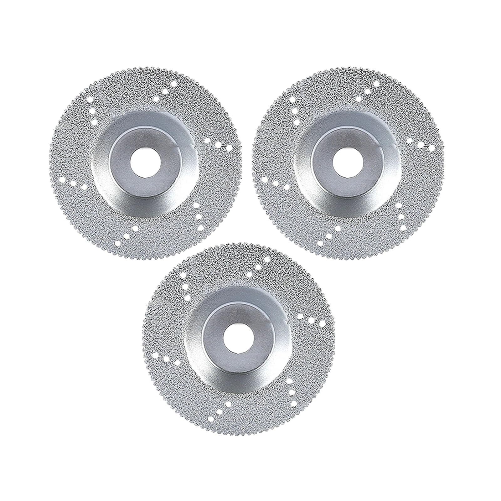 4-calowa diamentowa tarcza tnąca o średnicy 100 mm, lutowana próżniowo, pasująca do stali marmurowej o średnicy 16 mm(Silverteeth,3 PCS)