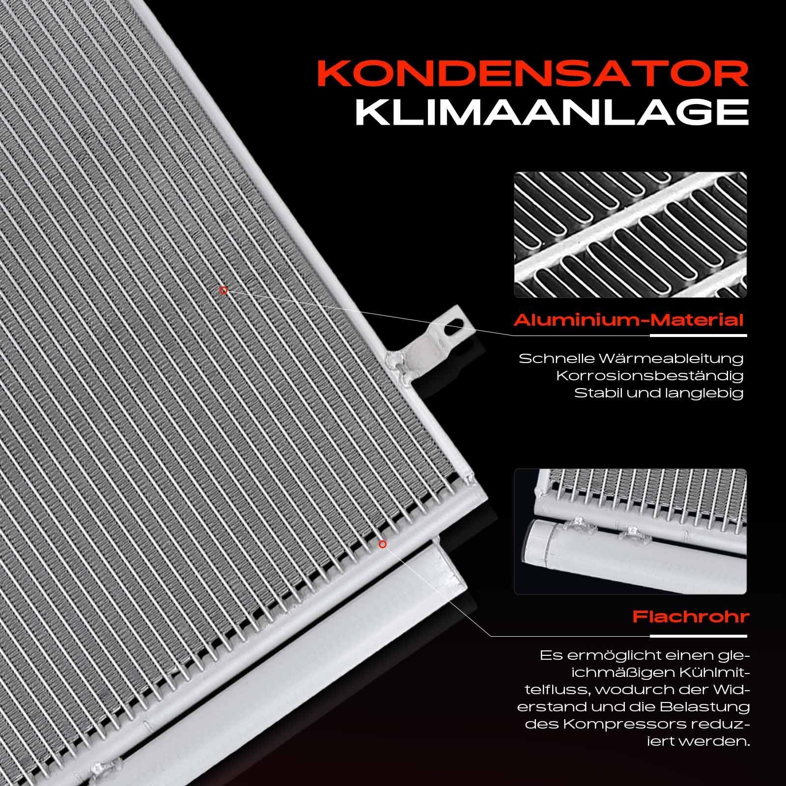 Frankberg Klimakondensator mit Trockner 9531051K10 | Kompatibel mit Agila (B) H08, Splash EX