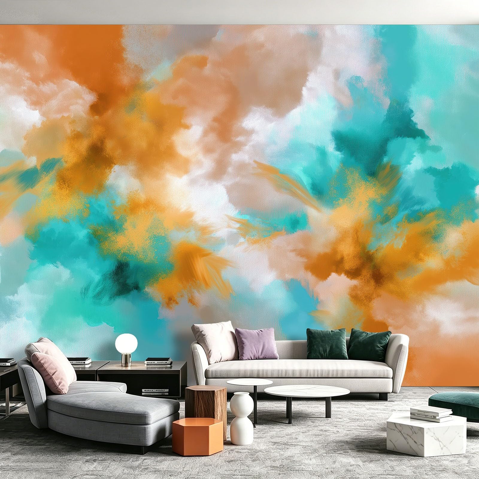 WTD - Papel pintado fotográfico (fieltro, 300 x 210 cm), diseño de textura líquida