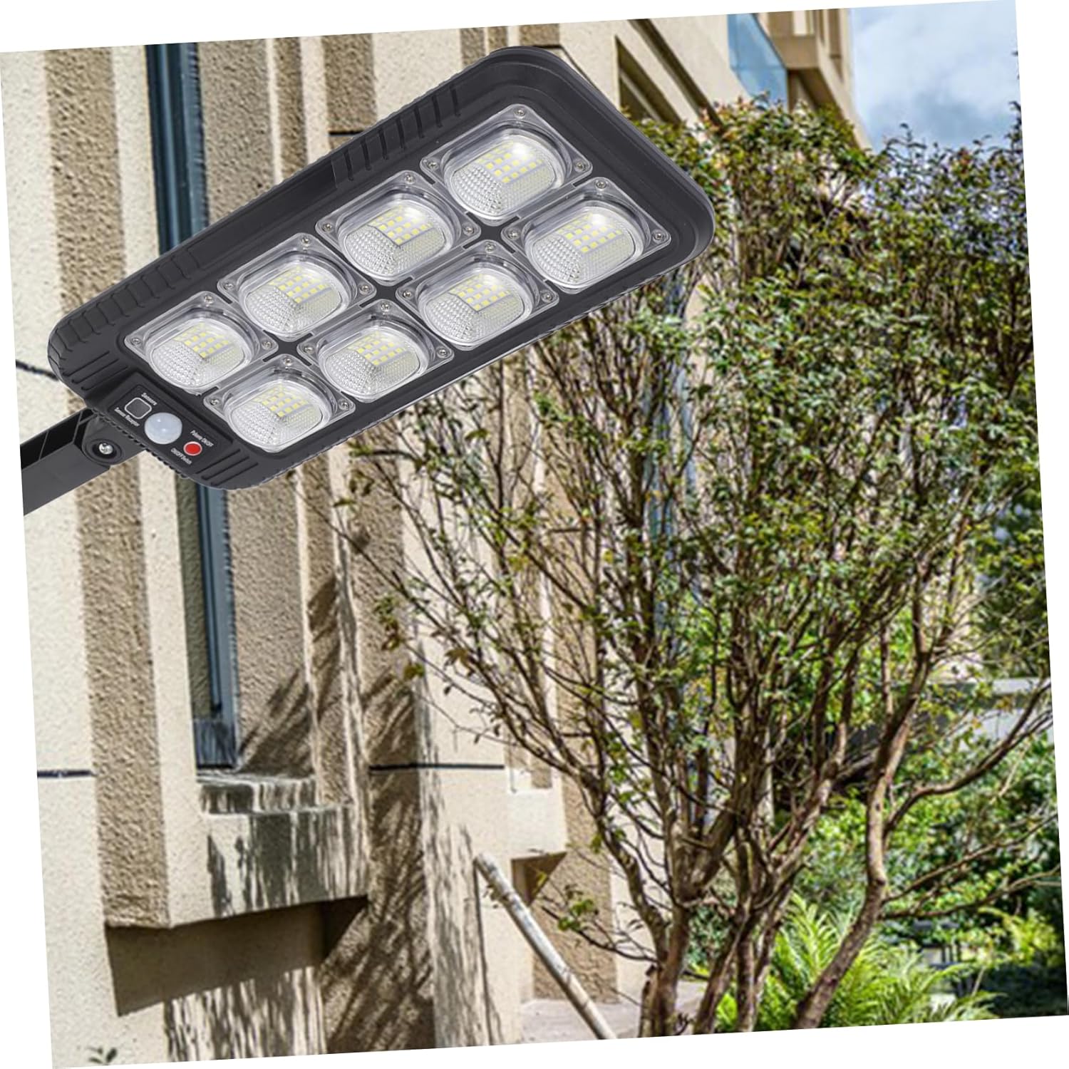 Vaguelly Solar Led Street Light with Motion Sensor and Remote Control Outdoor Illumination for Garden and Pathway -efficient Lighting