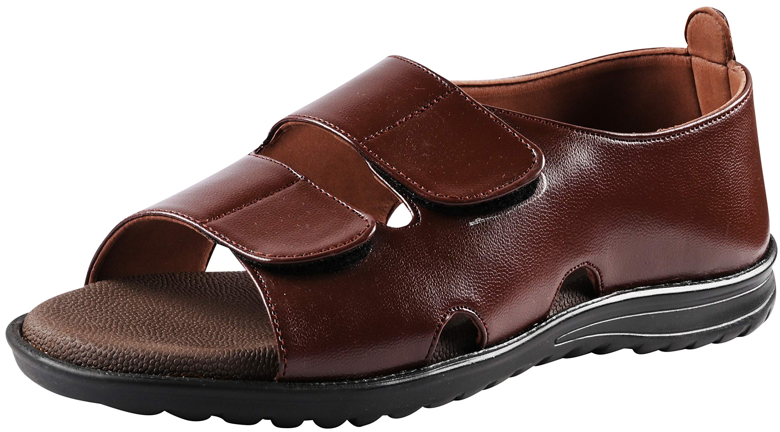 DOCTOR CHOICE Mens Medical Pull-On Footwear || Comfortable, Lightweight & Stylish Sandal || Foam/REXIN (Brown, Numeric_11) (B09HX5LJWJ) Amazon Price History, Amazon Price Tracker