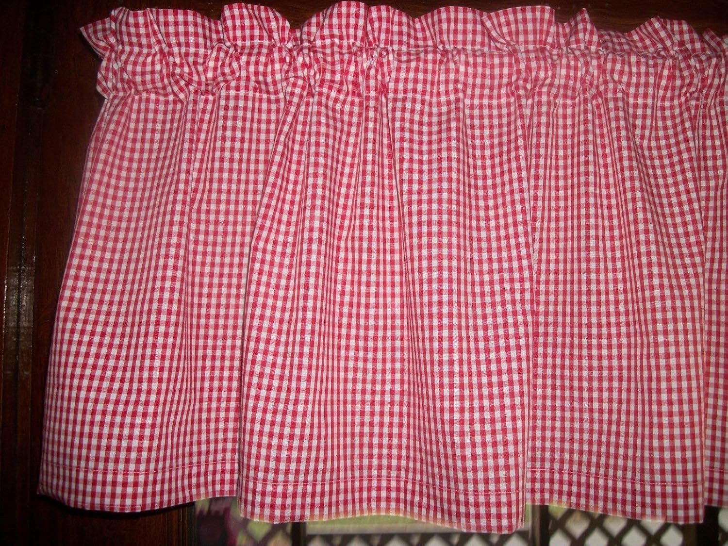 Red White 1/8" Checked Checks Farmhouse country farm