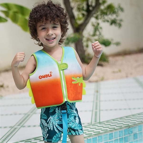Gilet de Natation pour Enfants, Gilet de Flottaison pour Tout-Petits en Néoprène Doux et Confortable avec Sangle de Sécurité, Aide à la Flottabilité, Construction Robuste - 5